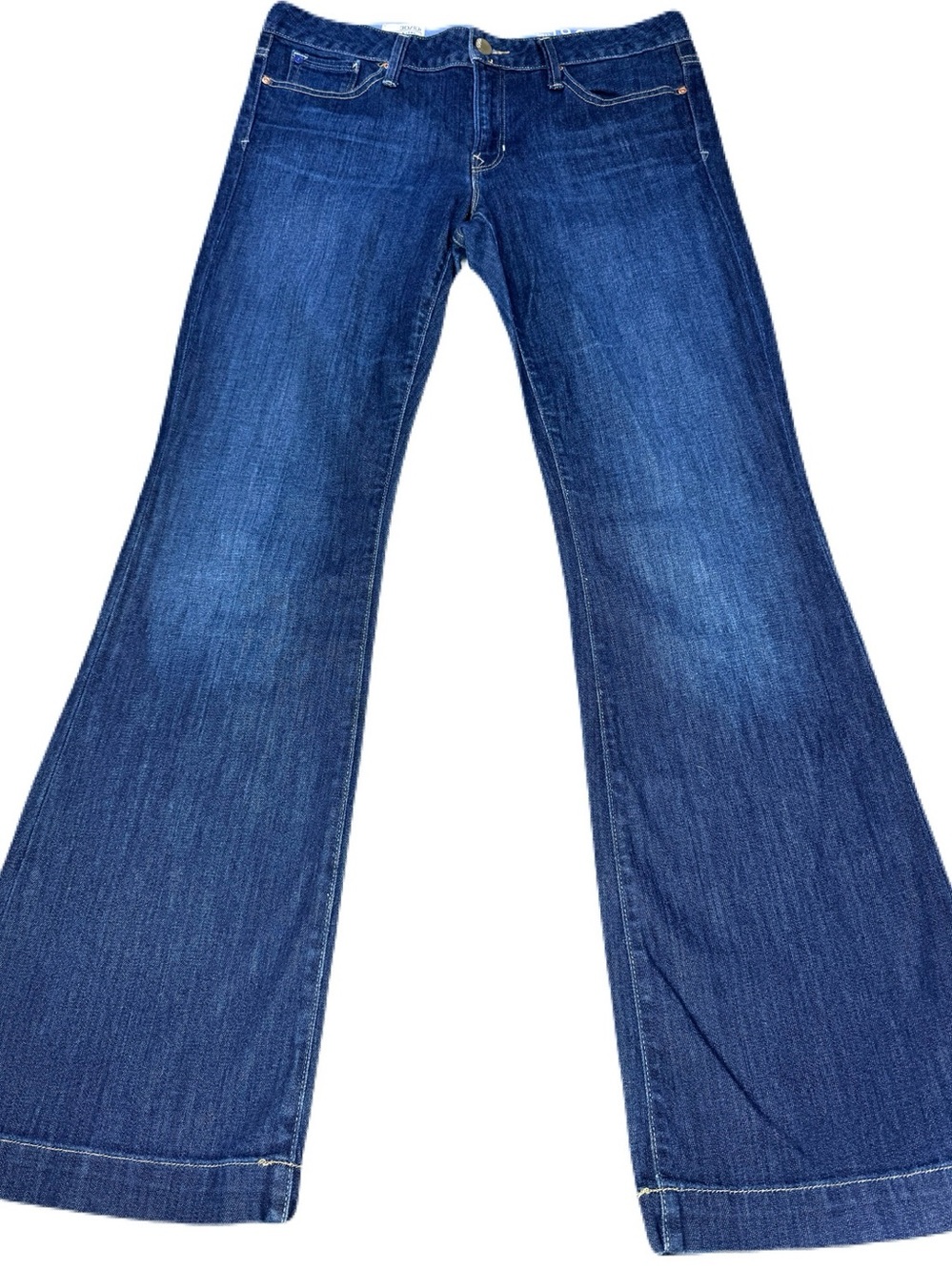 Gap 1969 Long & Lean Flare Jeans Women 30/10r Dark Wash Indigo Denim Blue Pants